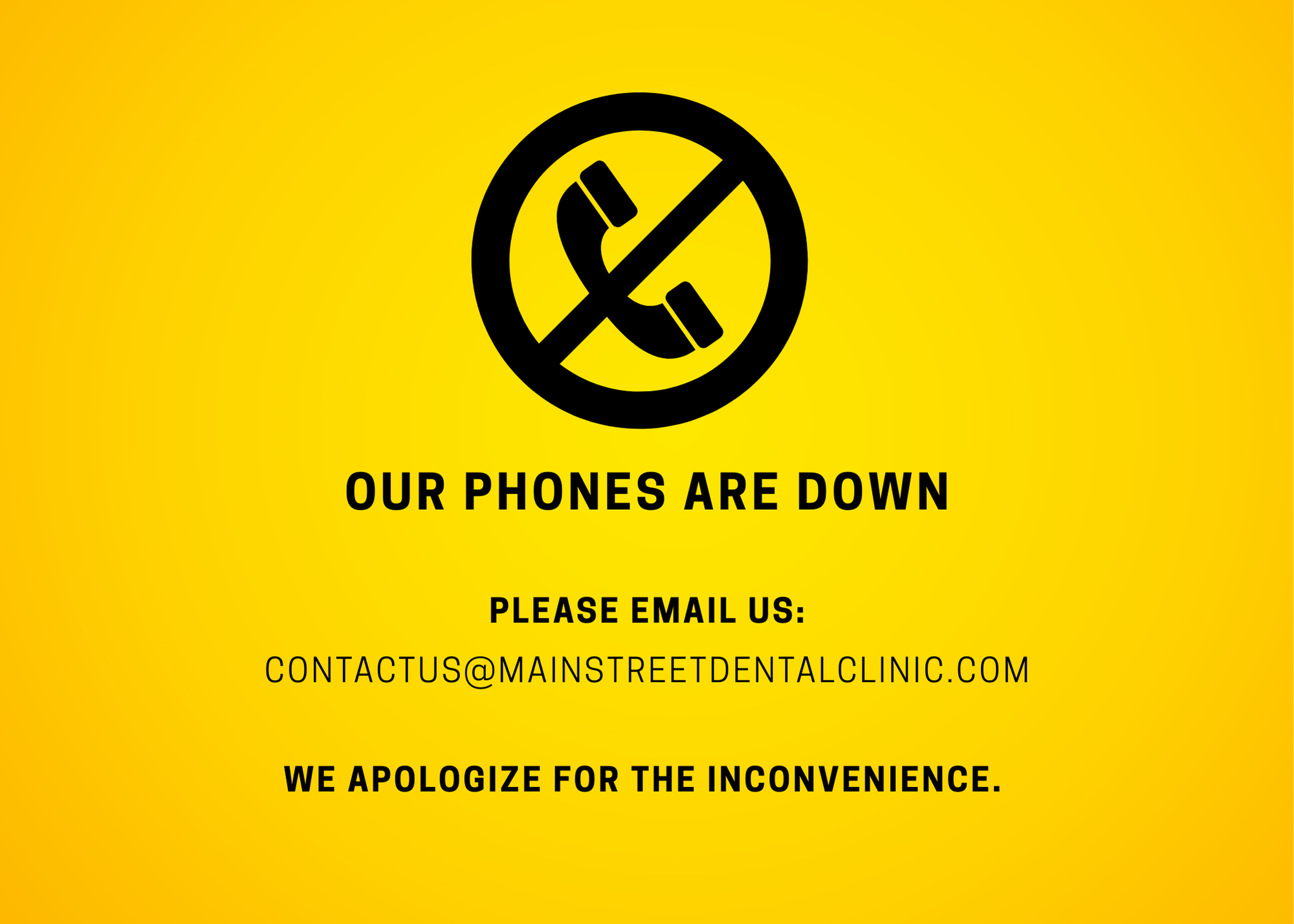 PHONES ARE DOWN